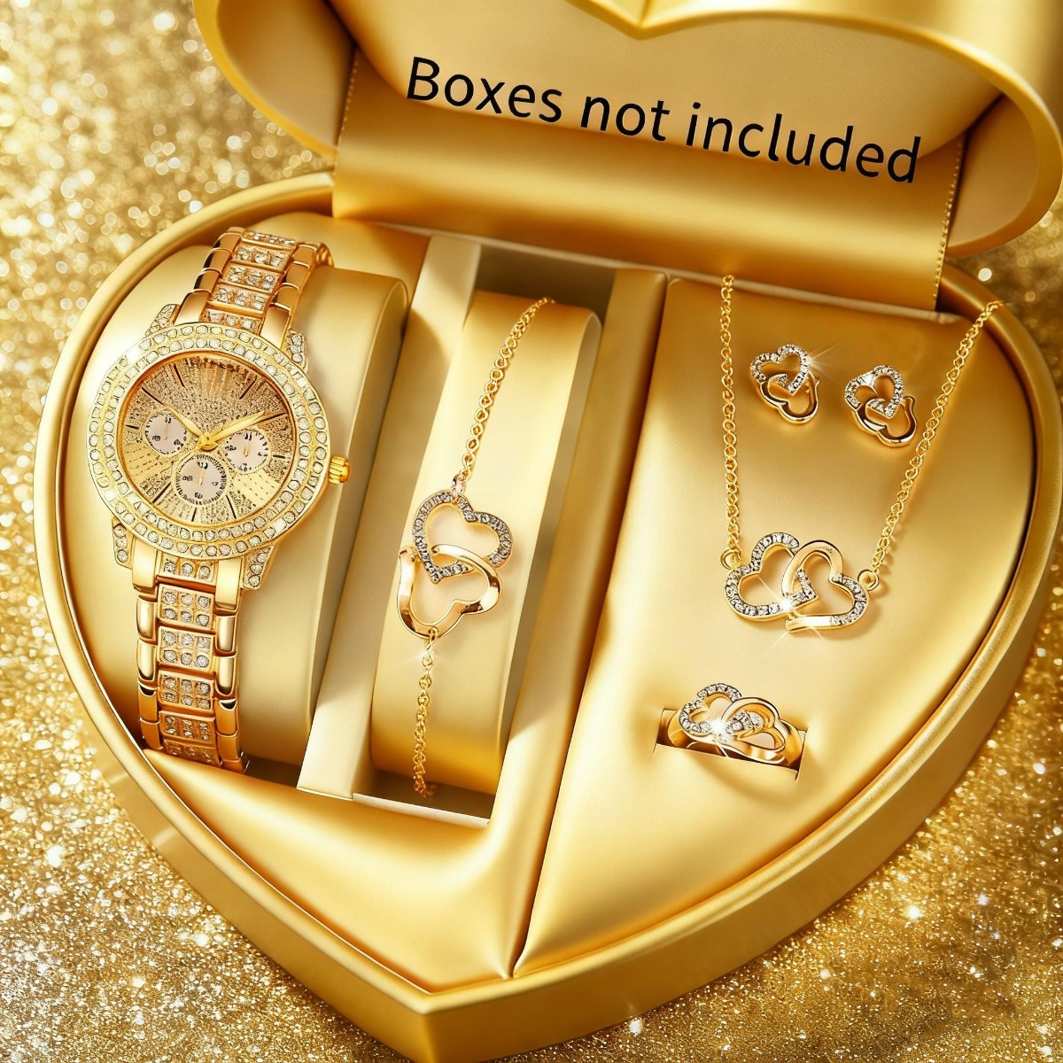 Mystery Jewelry Jar Watches - 6PCS Luxury Rhinestone Women Watch Jewelry