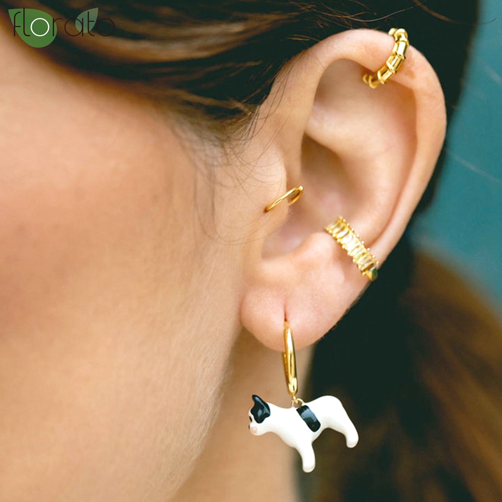 Ear Cuff No Piercing - 1Pcs 18k Gold Plated Zircon Ear