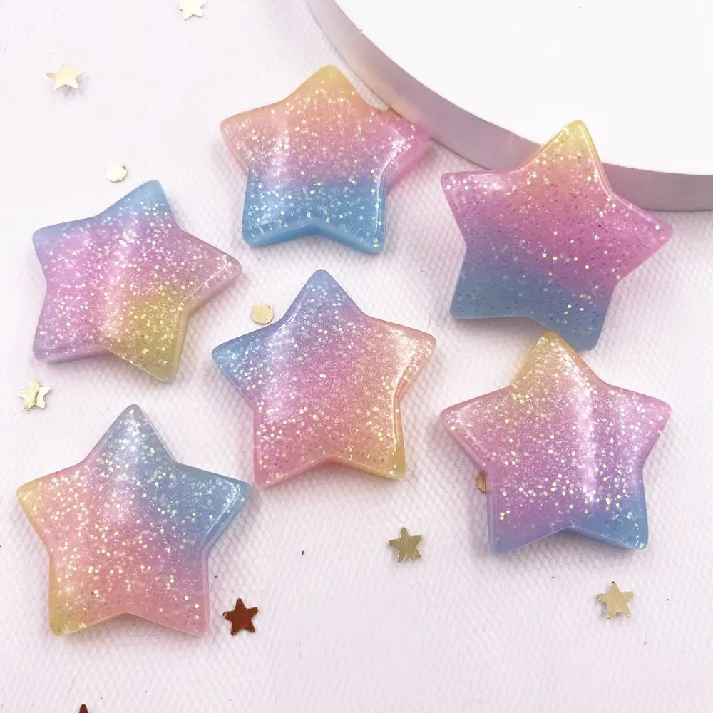 Paradise Jewelry & Watches Llc Miami - 10PCS Glitter Kawaii Resin Colorful 25mm