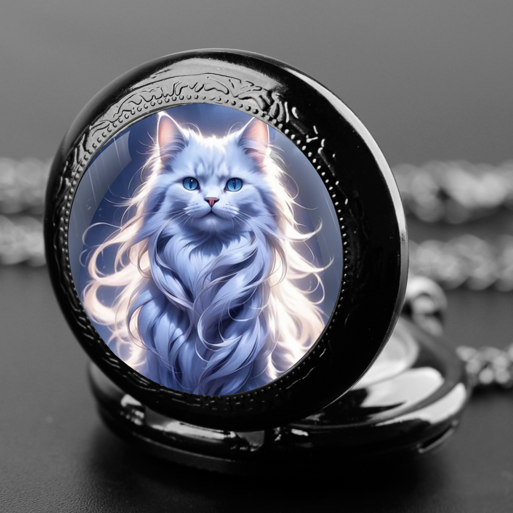 Unique Jewelry Watches - Cute kawaii Cats Graphic Glass Dome
