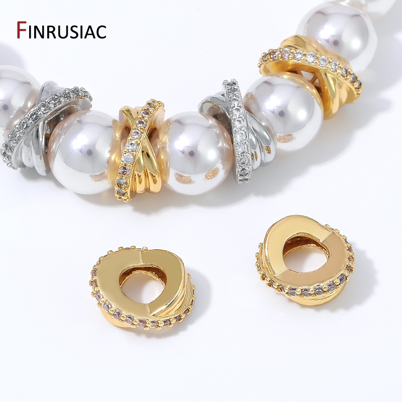 Gold Plated Ring - 18K Gold Plated Brass Zircon Twisted