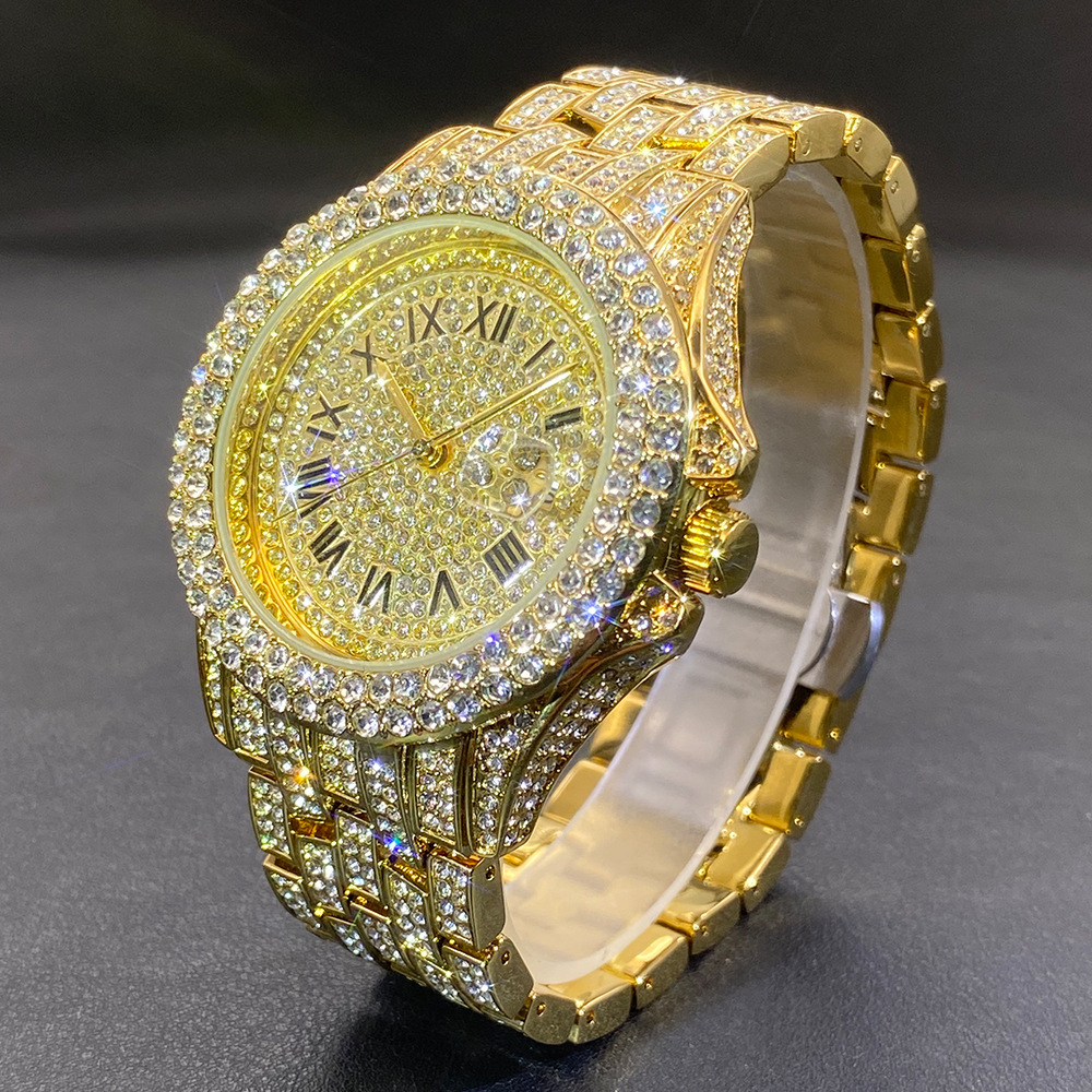 Stones Watches & Jewelry In Sweden Ab - Big Gold Silver Black Wristwatch for