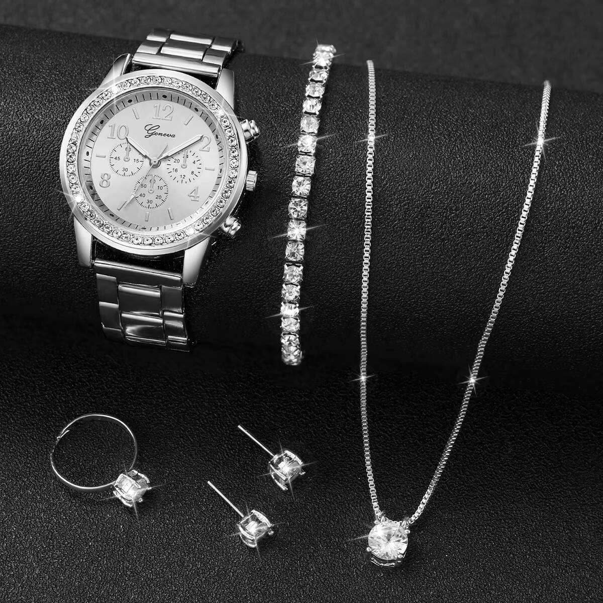 6PCS/Set Fashion Rhinestone Wo - огляд і ціна Mystery Jewelry Jar Watches