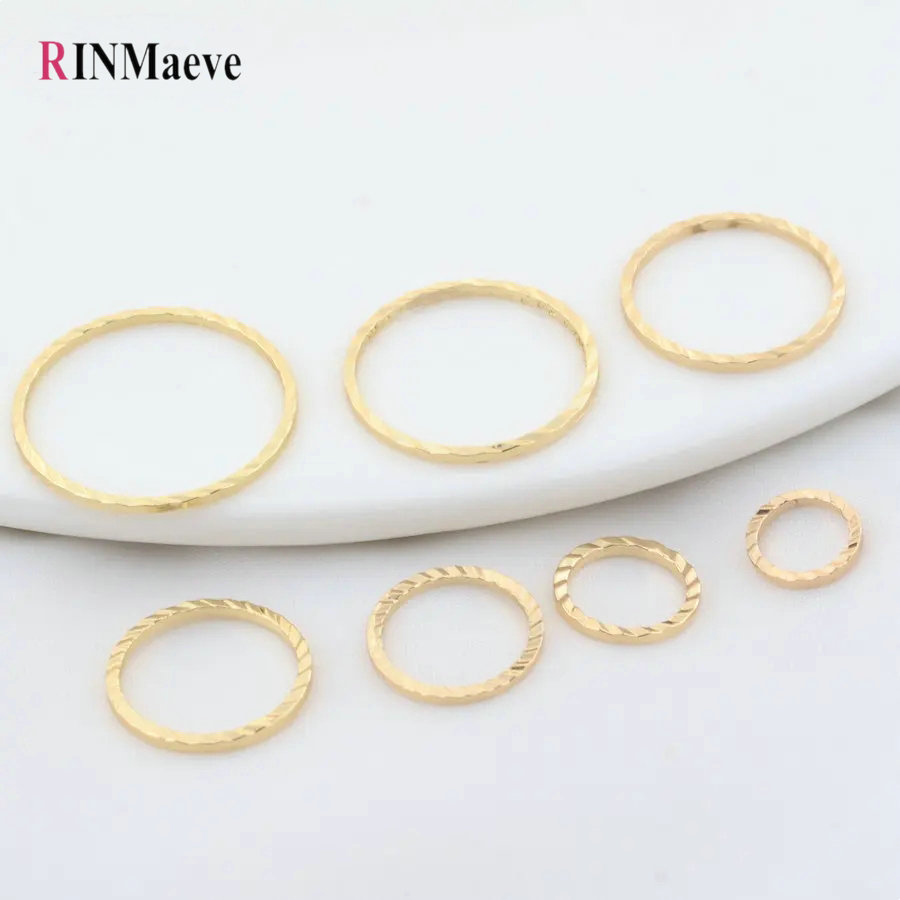20PCS 10MM 12MM 18MM 14K Gold  - огляд і ціна Gold Plated Ring
