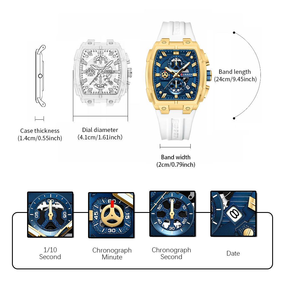CURREN Luxury Vintage Watch fo - огляд і ціна Jewellery Watch