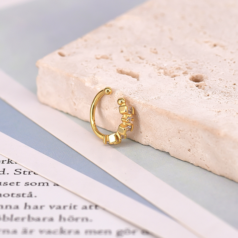 24k Gold-Plated Silver Irregul - огляд і ціна Ear Cuff No Piercing