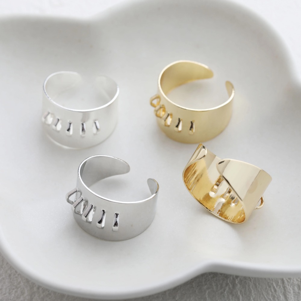 4PCS Brass Ring Settings with  - огляд і ціна Gold Plated Ring