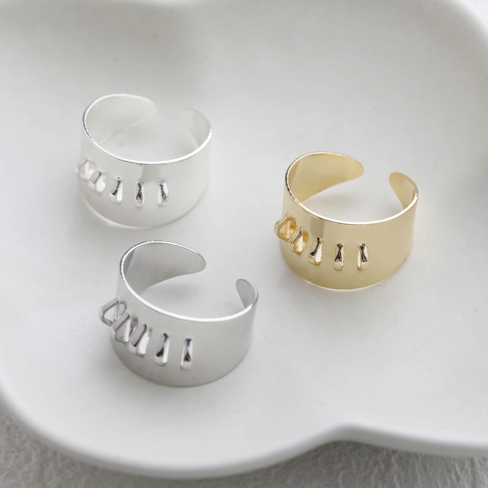 4PCS Brass Ring Settings with  - огляд і ціна Gold Plated Ring