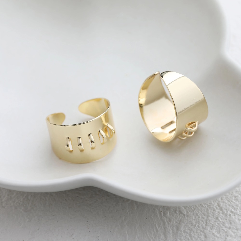 4PCS Brass Ring Settings with  - огляд і ціна Gold Plated Ring