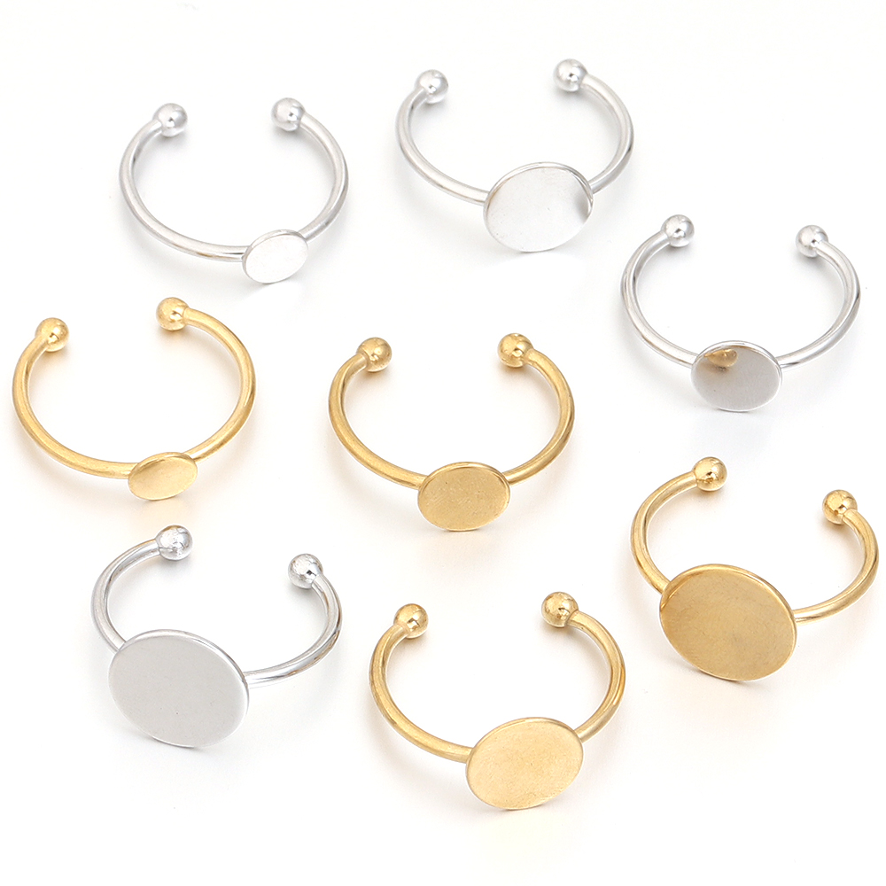 5Pcs/Lot Stainless Steel Gold  - огляд і ціна Gold Plated Ring