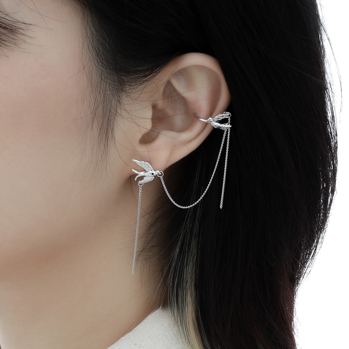 F.I.N.S Bird-Shaped S925 Sterl - огляд і ціна Ear Cuff No Piercing