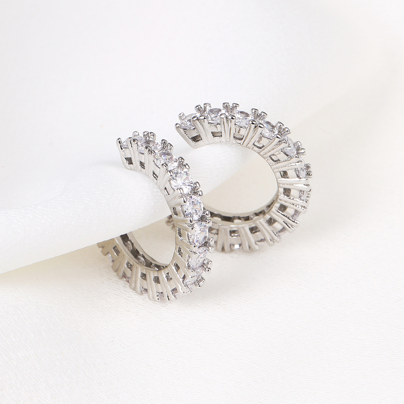 2Pcs Full Rhinestone Zircon Ea - огляд і ціна Ear Cuff No Piercing