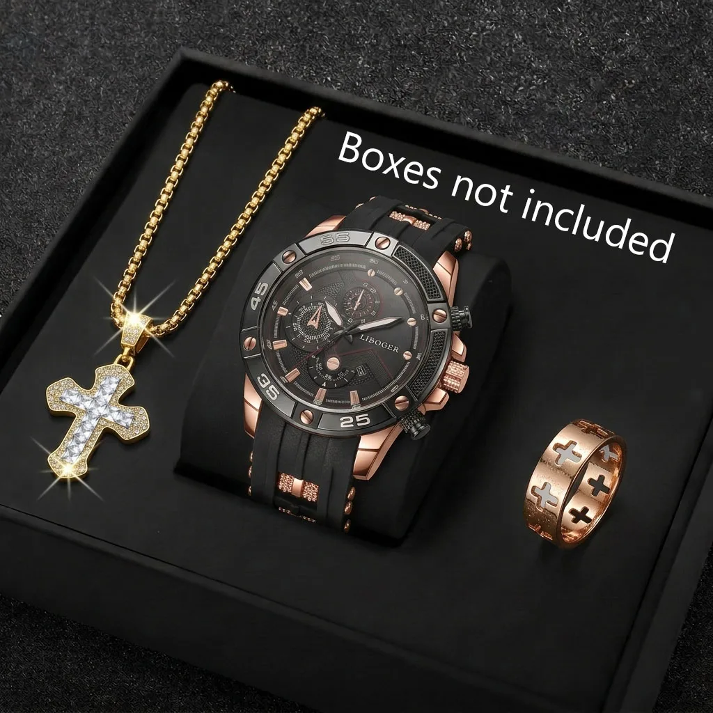 3PCS Fashion Male Sports Watch - огляд і ціна Mystery Jewelry Jar Watches