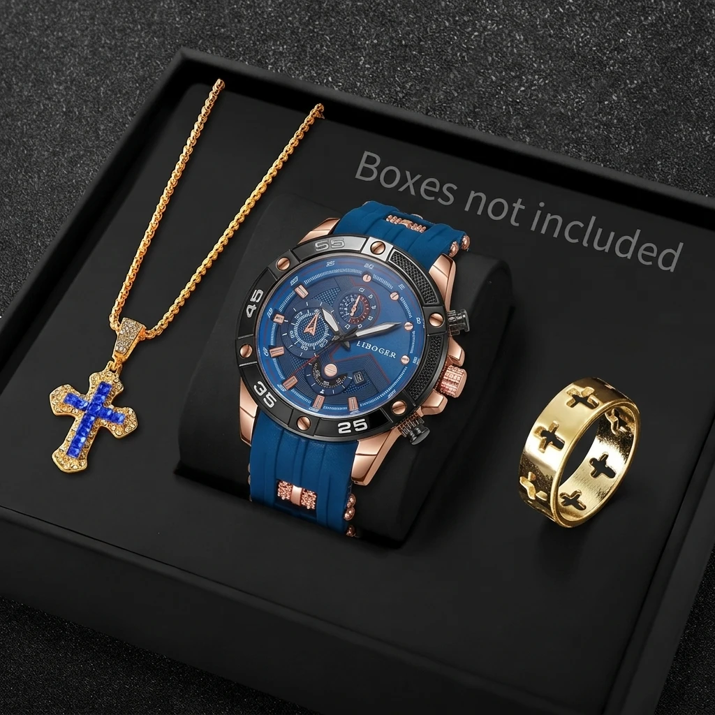 3PCS Fashion Male Sports Watch - огляд і ціна Mystery Jewelry Jar Watches