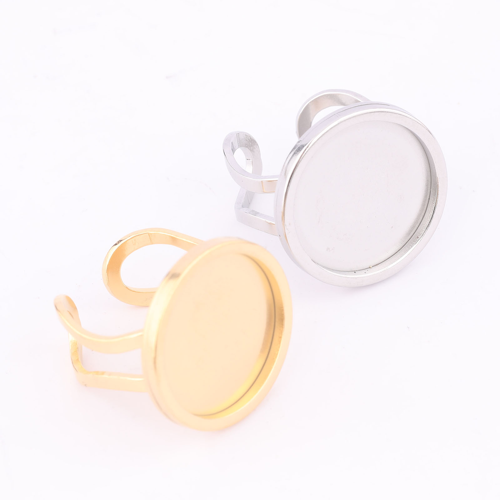 5pcs 18mm Round Cabochon Ring  - огляд і ціна Gold Plated Ring